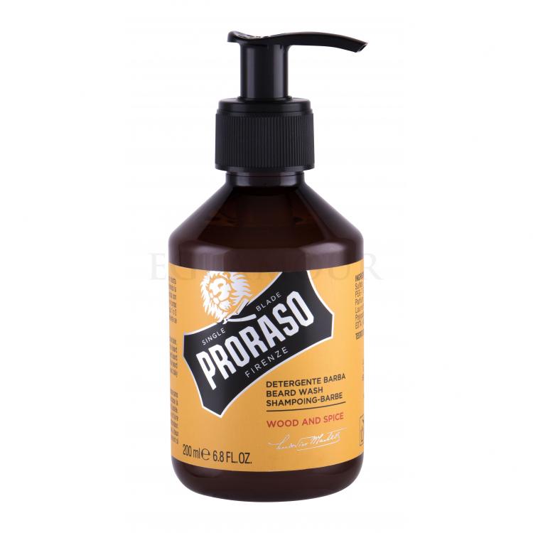 PRORASO Wood &amp; Spice Beard Wash Szampon do zarostu dla mężczyzn 200 ml