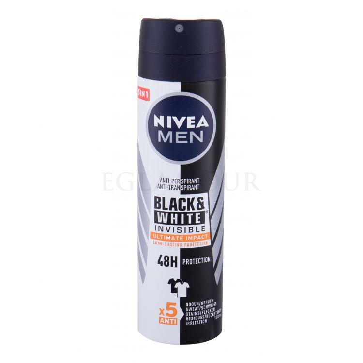 nivea black & white invisible ultimate impact antyperspirant w sprayu 150 ml   