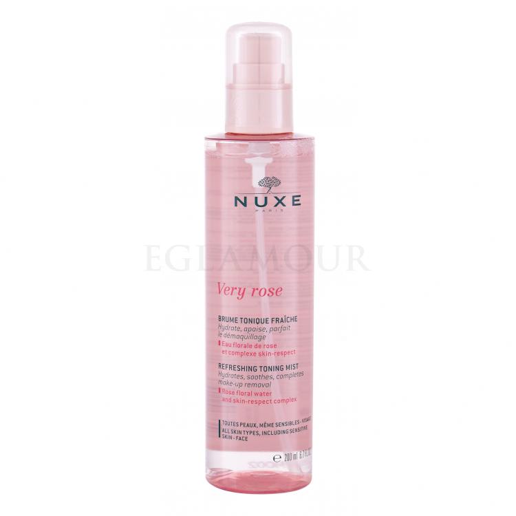 NUXE Very Rose Refreshing Toning Wody i spreje do twarzy dla kobiet 200 ml