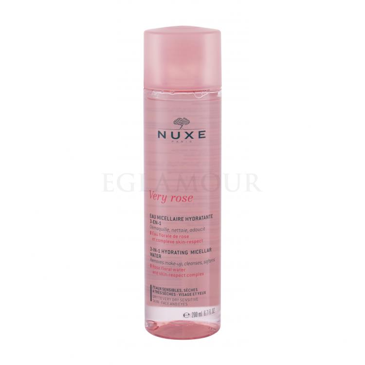 NUXE Very Rose 3-In-1 Hydrating Płyn micelarny dla kobiet 200 ml