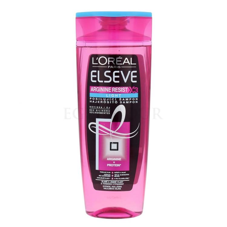 L&#039;Oréal Paris Elseve Arginine Resist X3 Light Shampoo Szampon do włosów dla kobiet 400 ml