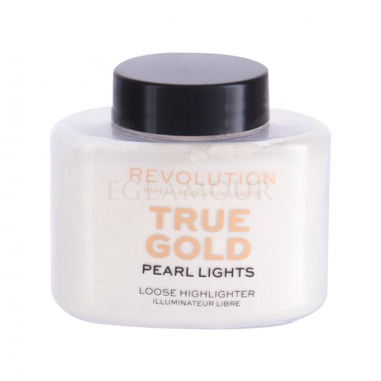 Makeup Revolution London Pearl Lights Rozświetlacz dla kobiet 25 g Odcień True Gold