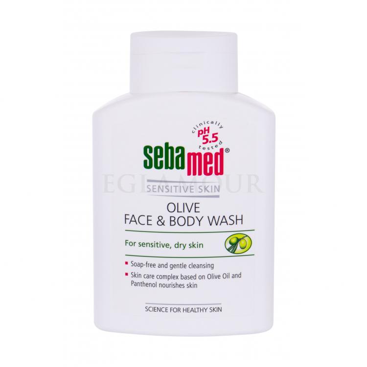 SebaMed Sensitive Skin Face &amp; Body Wash Olive Mydło w płynie dla kobiet 200 ml