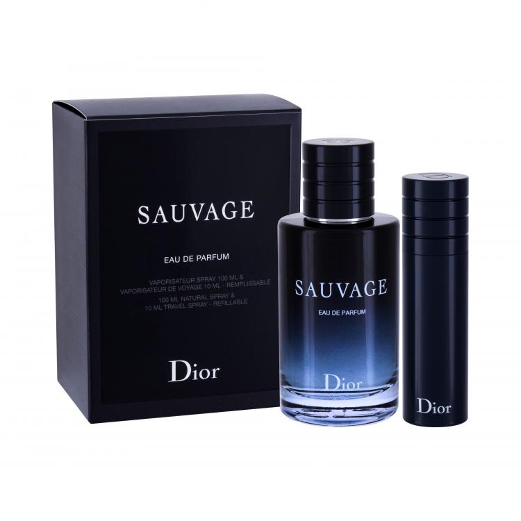 Christian Dior Sauvage Zestaw Edp 100 ml + Edp 10 ml do napełnienia