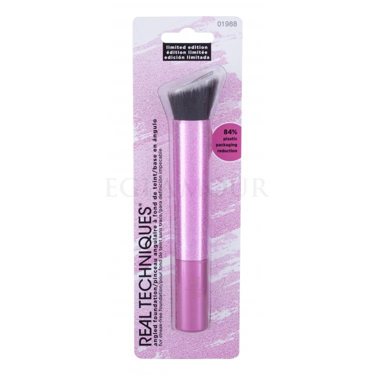 Real Techniques Pretty in Pink Angled Foundation Pędzel do makijażu dla kobiet 1 szt