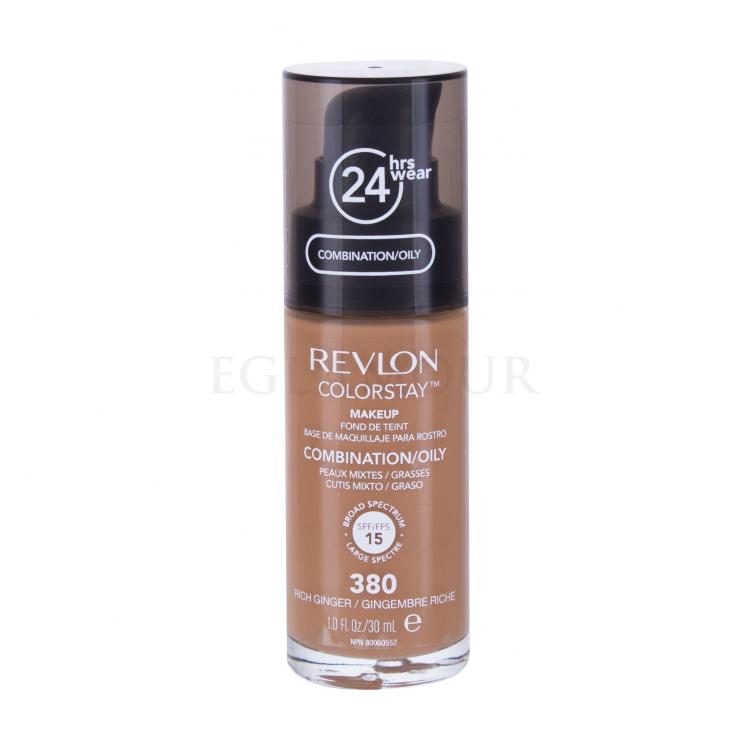 Revlon Colorstay Combination Oily Skin SPF15 Podkład dla kobiet 30 ml Odcień 380 Rich Ginger