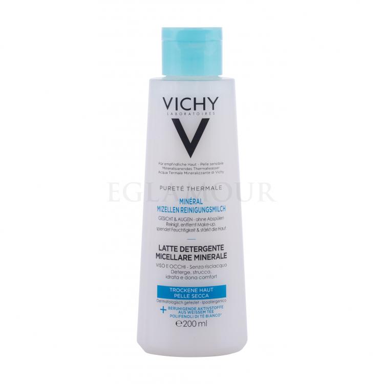 Vichy Pureté Thermale Mineral Milk For Dry Skin Mleczko do demakijażu dla kobiet 200 ml