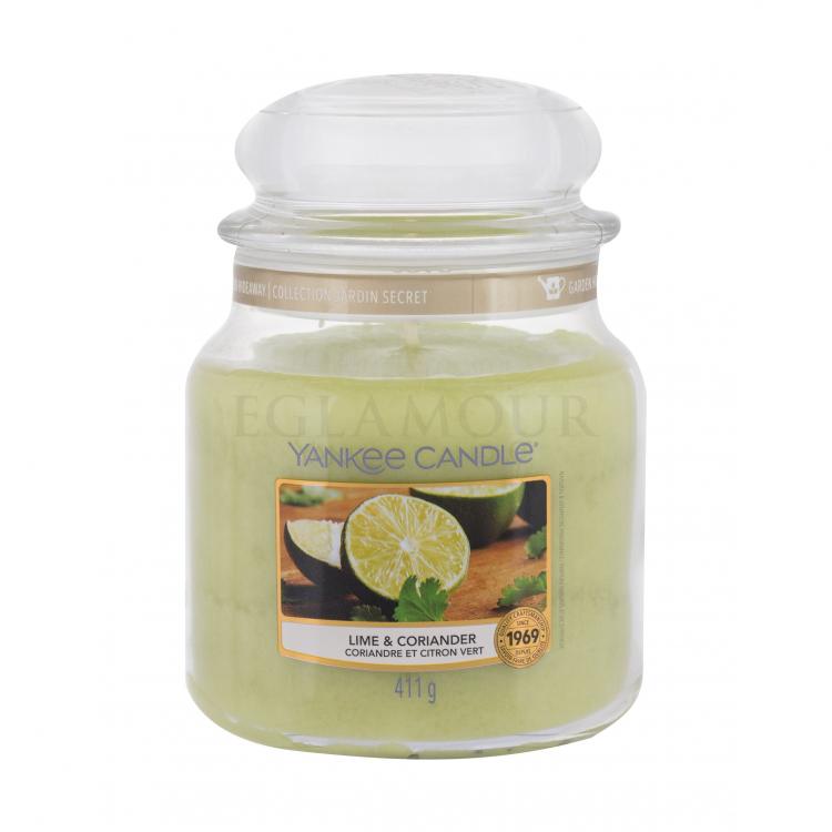 Yankee Candle Lime &amp; Coriander Świeczka zapachowa 411 g