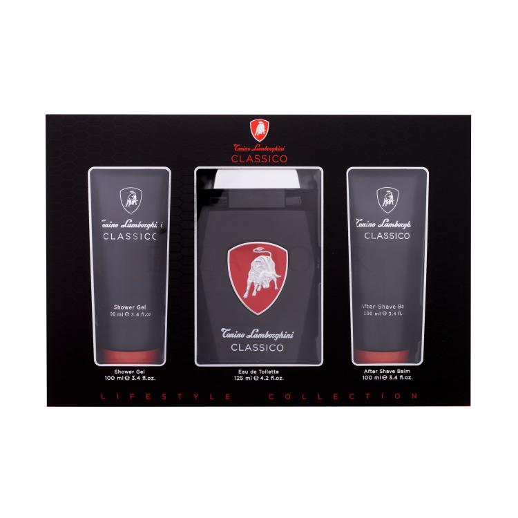 Lamborghini Classico Zestaw Edt 125 ml + Żel pod prysznic 100 ml + Balsam po goleniu 100 ml