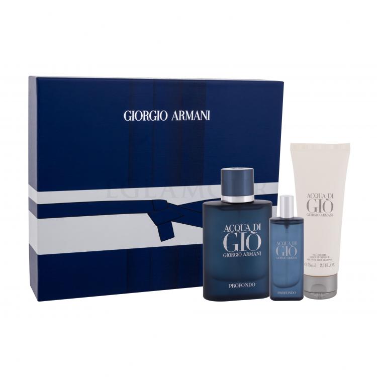 Giorgio Armani Acqua Di Gi Profondo Zestaw Edp 75 Ml Edp 15 Ml el 