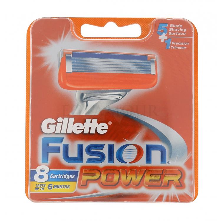 Gillette Fusion Power Wkład do maszynki dla mężczyzn 8 szt Uszkodzone pudełko