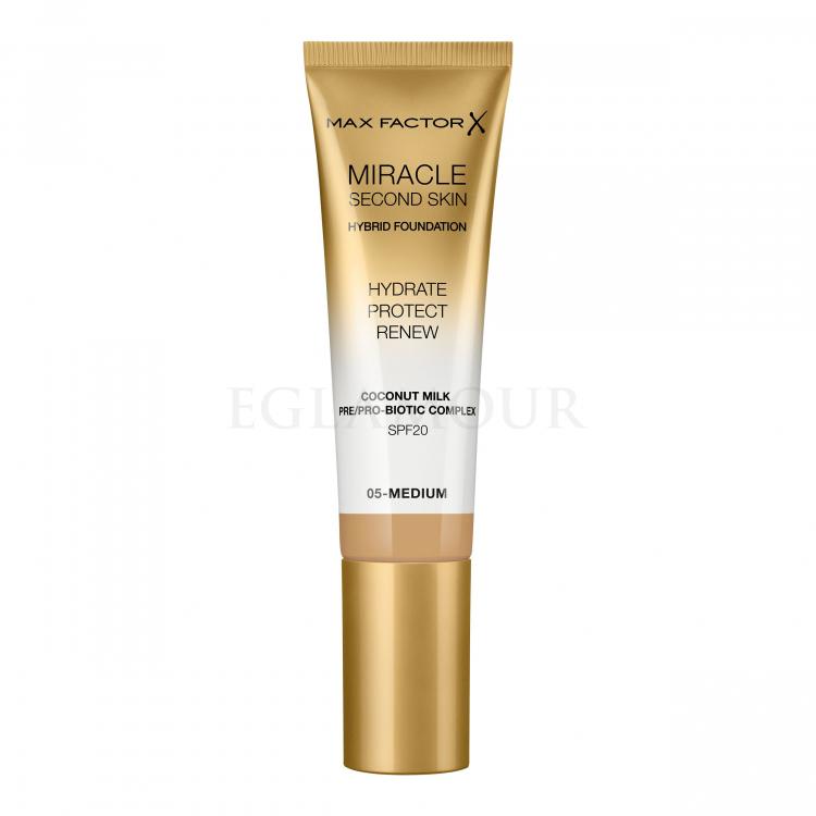 Max Factor Miracle Second Skin SPF20 Podkład dla kobiet 30 ml Odcień 05 Medium
