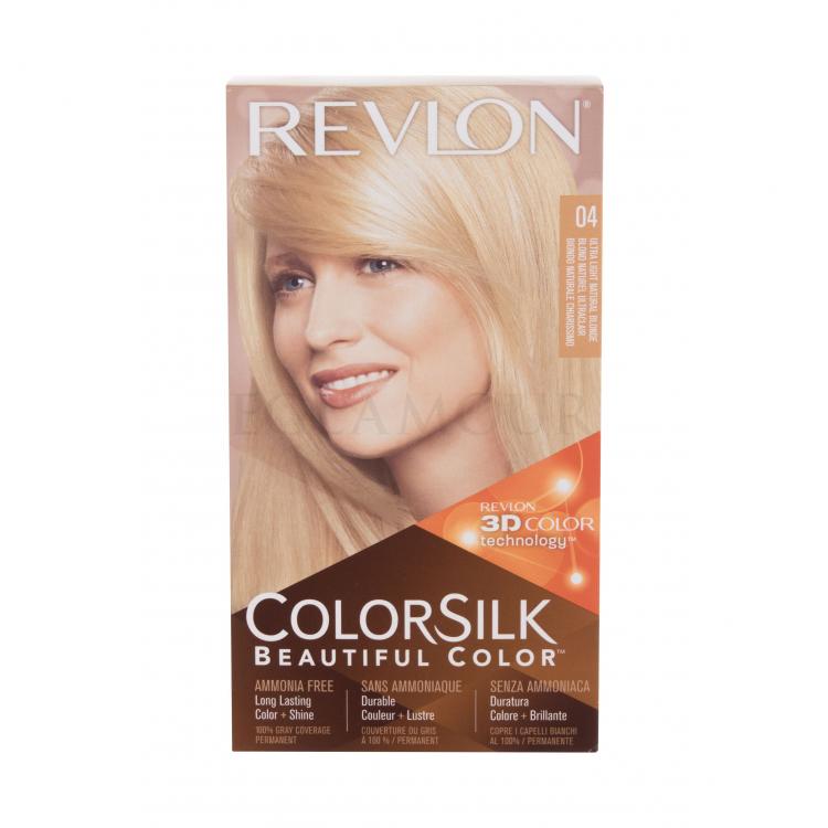 Revlon Colorsilk Beautiful Color Farba do włosów dla kobiet Odcień 04 Ultra Light Natural Blonde Zestaw Uszkodzone pudełko