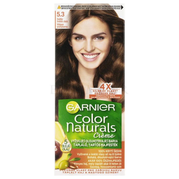Garnier Color Naturals Créme Farba do włosów dla kobiet 40 ml Odcień 5,3 Natural Light Golden Brown