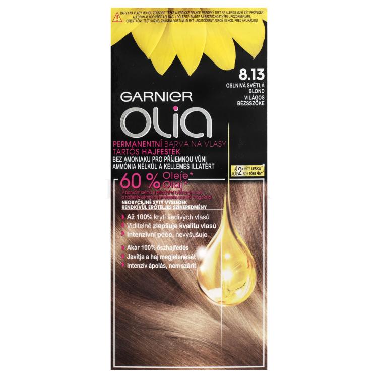 Garnier Olia Permanent Hair Color Farba do włosów dla kobiet 50 g Odcień 8,13 Sandy Blonde