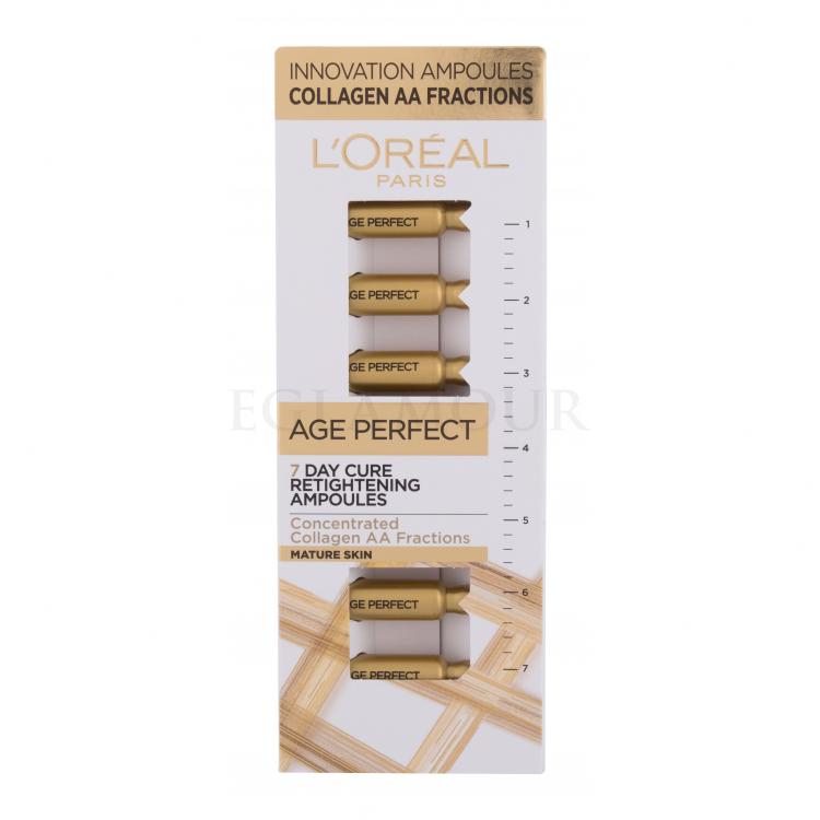 L&#039;Oréal Paris Age Perfect 7 Day Cure Retightening Ampoules Serum do twarzy dla kobiet 7x1 ml