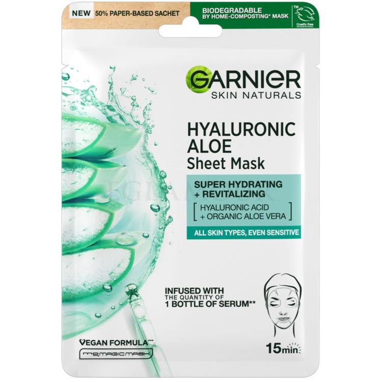 Garnier Skin Naturals Hyaluronic Aloe Serum Tissue Mask Maseczka do twarzy dla kobiet 1 szt
