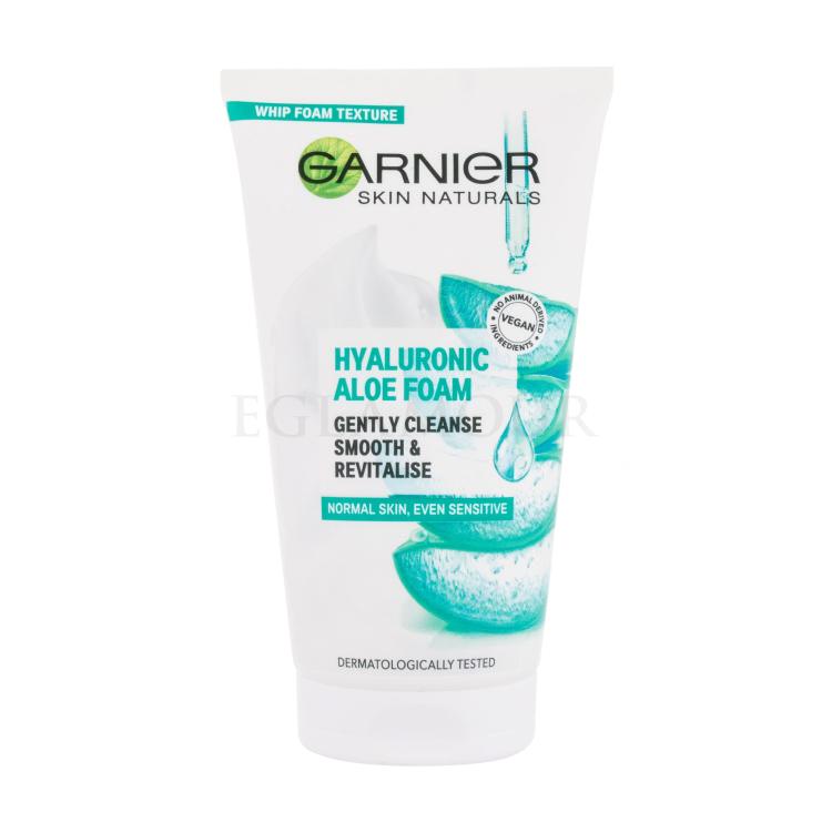 Garnier Skin Naturals Hyaluronic Aloe Foam Pianka oczyszczająca dla kobiet 150 ml