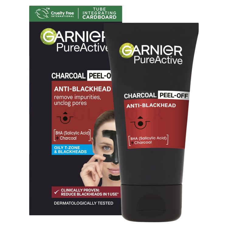 Garnier Pure Active Charcoal Anti-Blackhead Peel-Off Maseczka do twarzy 50 ml