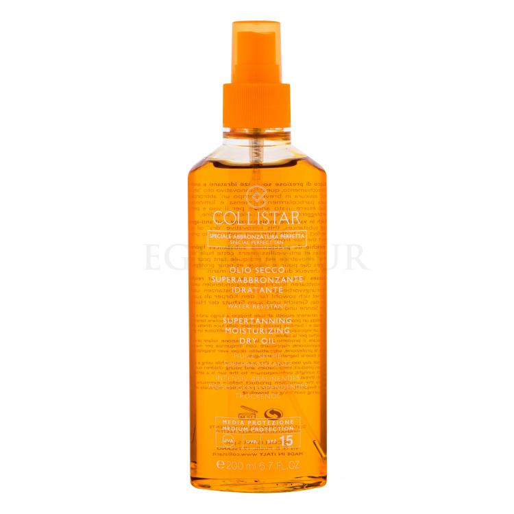 Collistar Special Perfect Tan Supertanning Moisturizing Dry Oil SPF15 Preparat do opalania ciała dla kobiet 200 ml