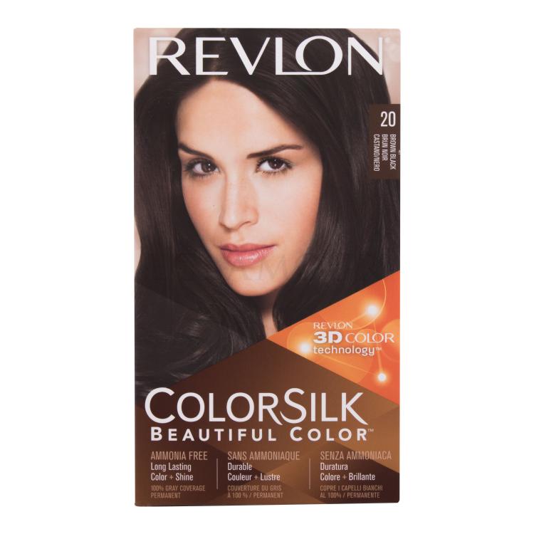 Revlon Colorsilk Beautiful Color Farba do włosów dla kobiet Odcień 20 Brown Black Zestaw
