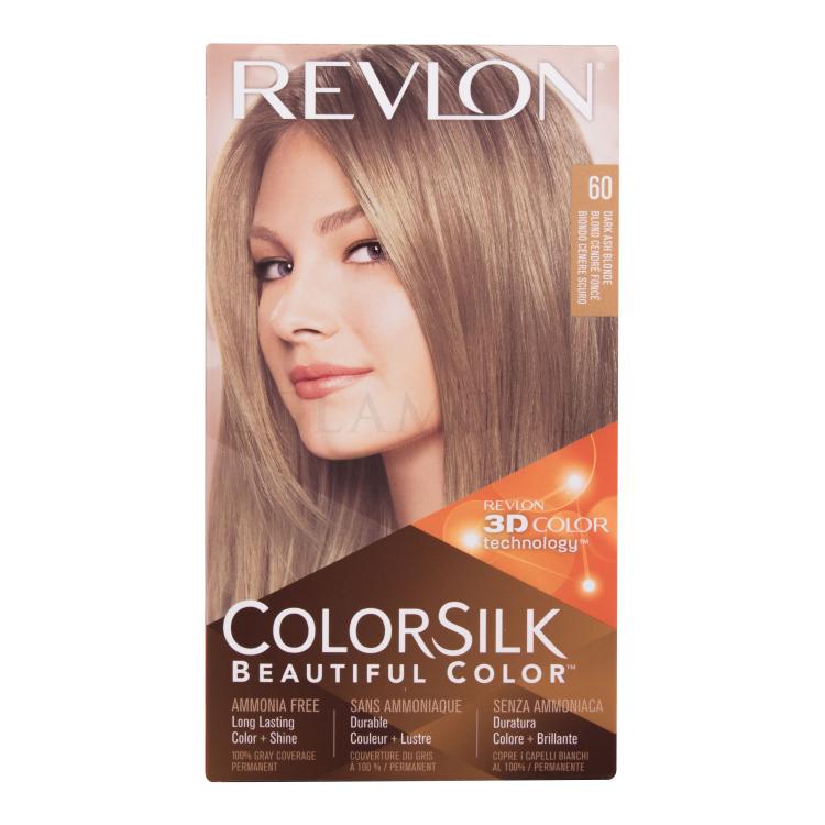 Revlon Colorsilk Beautiful Color Farba do włosów dla kobiet Odcień 60 Dark Ash Blonde Zestaw