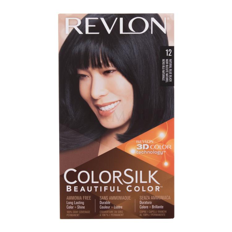 Revlon Colorsilk Beautiful Color Farba do włosów dla kobiet Odcień 12 Natural Blue Black Zestaw Uszkodzone pudełko