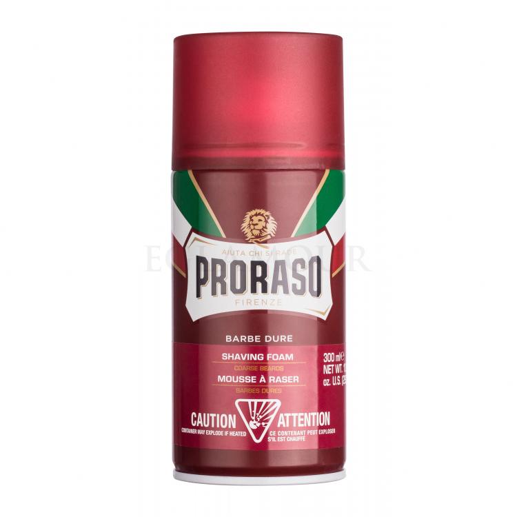 PRORASO Red Shaving Foam Pianka do golenia dla mężczyzn 300 ml