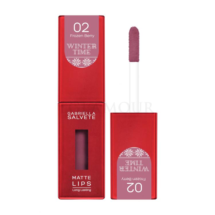 Gabriella Salvete Winter Time Matte Lips Pomadka dla kobiet 4,5 ml Odcień 02 Frozen Berry