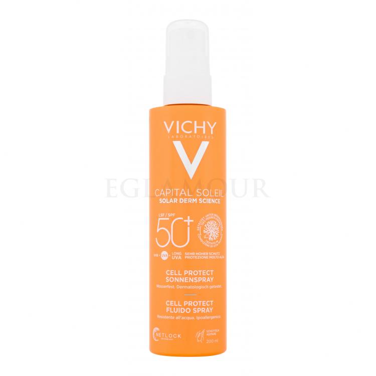 Vichy Capital Soleil Cell Protect Water Fluid Spray SPF50+ Preparat do opalania ciała 200 ml