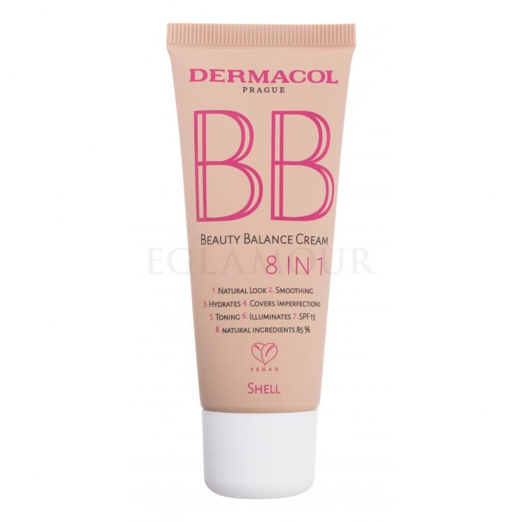 Dermacol BB Beauty Balance Cream 8 IN 1 SPF 15 Krem BB dla kobiet 30 ml Odcień 3 Shell