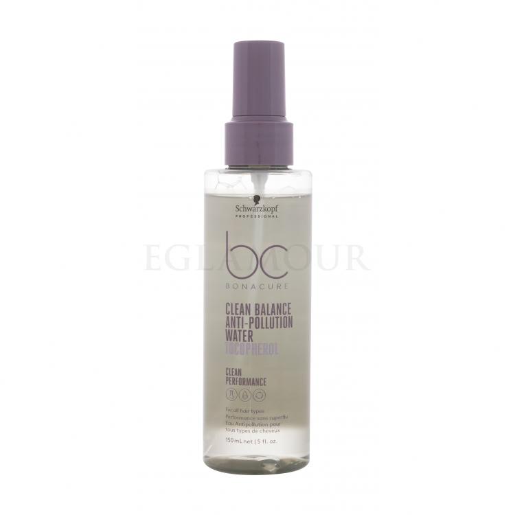 Schwarzkopf Professional BC Bonacure Clean Balance Tocopherol Anti-Pollution Water Pielęgnacja bez spłukiwania dla kobiet 150 ml