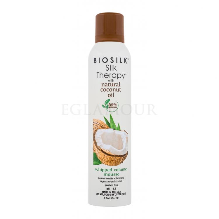 Farouk Systems Biosilk Silk Therapy Organic Coconut Oil Whipped Volume Mousse Pianka do włosów dla kobiet 227 g