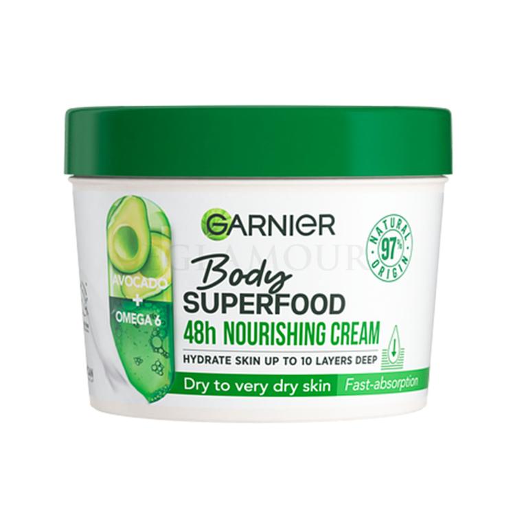 Garnier Body Superfood 48h Nourishing Cream Avocado Oil + Omega 6 Krem do ciała dla kobiet 380 ml