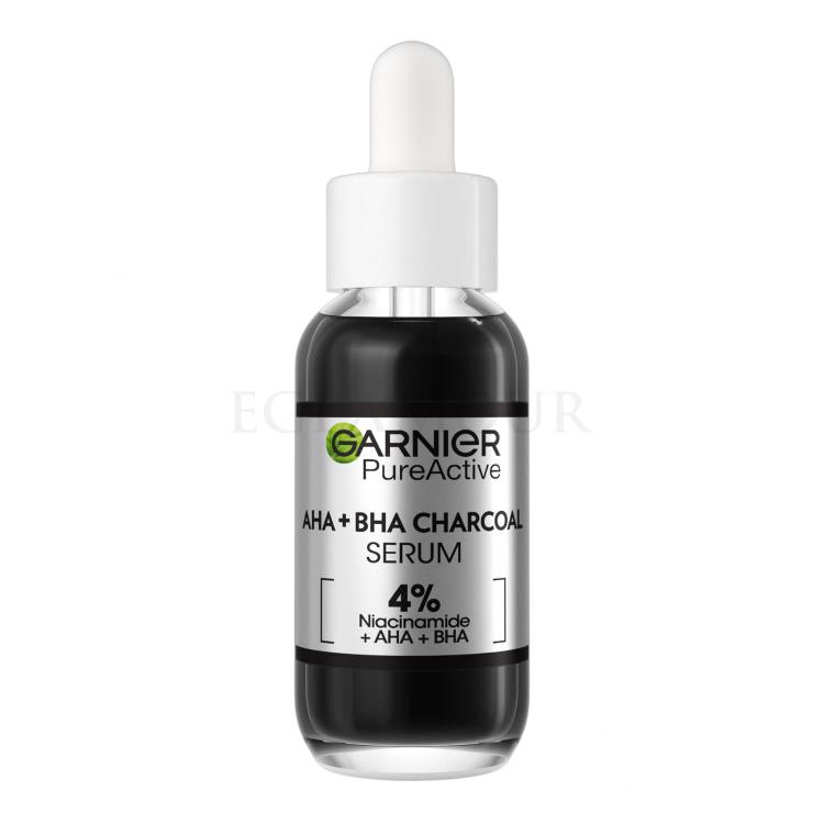 Garnier Pure Active AHA + BHA Charcoal Serum Serum do twarzy 30 ml