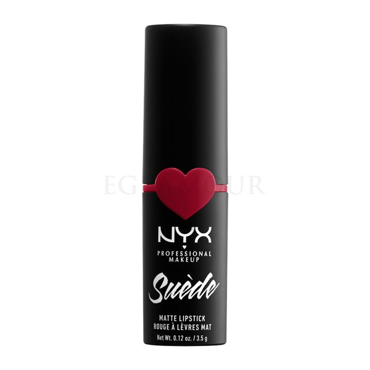 NYX Professional Makeup Suède Matte Lipstick Pomadka dla kobiet 3,5 g Odcień 09 Spicy