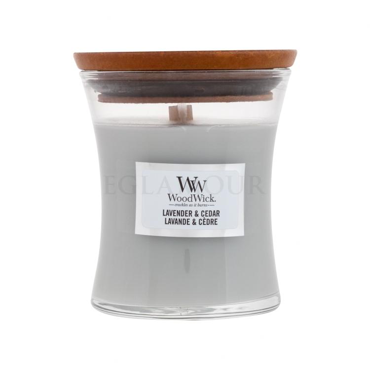 WoodWick Lavender &amp; Cedar Świeczka zapachowa 85 g