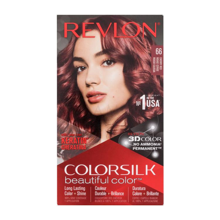 Revlon Colorsilk Beautiful Color Farba do włosów dla kobiet Odcień 66 Cherry Red Zestaw