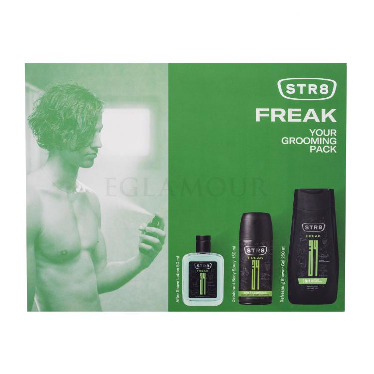 STR8 FREAK SET1 Zestaw Woda po goleniu 50 ml + żel pod prysznic 250 ml + dezodorant 150 ml