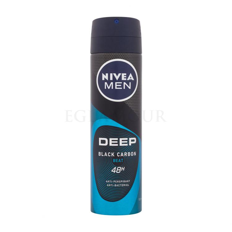 Nivea Men Deep Black Carbon Beat 48H Antyperspirant dla mężczyzn 150 ml
