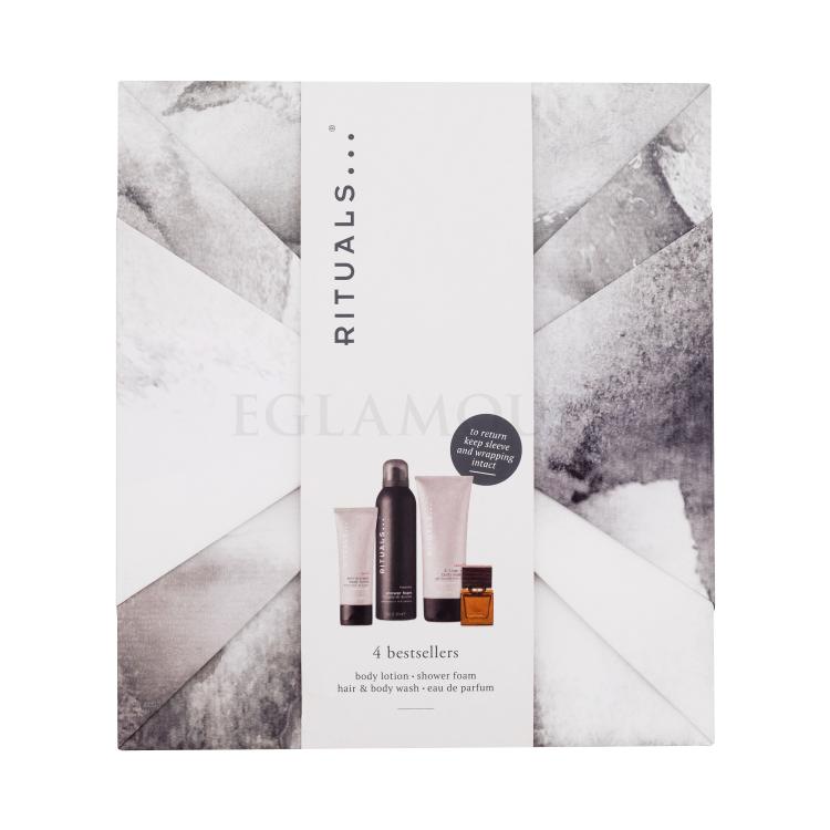 Rituals Homme 4 Bestsellers Zestaw EDP 15 ml + żel pod prysznic 200 ml + pianka pod prysznic 200 ml + mleczko do ciała 70 ml