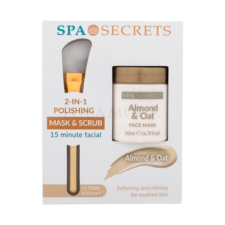 Xpel Spa Secrets Almond &amp; Oat 2-in-1 Polishing Face Mask Zestaw Maseczka do twarzy 140 ml + aplikator