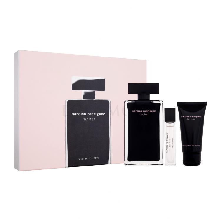 Narciso Rodriguez For Her Zestaw EDP 100 ml + mleczko do ciała 50 ml + EDT 10 ml