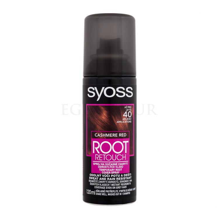 Syoss Root Retoucher Temporary Root Cover Spray Farba do włosów dla kobiet 120 ml Odcień Cashmere Red