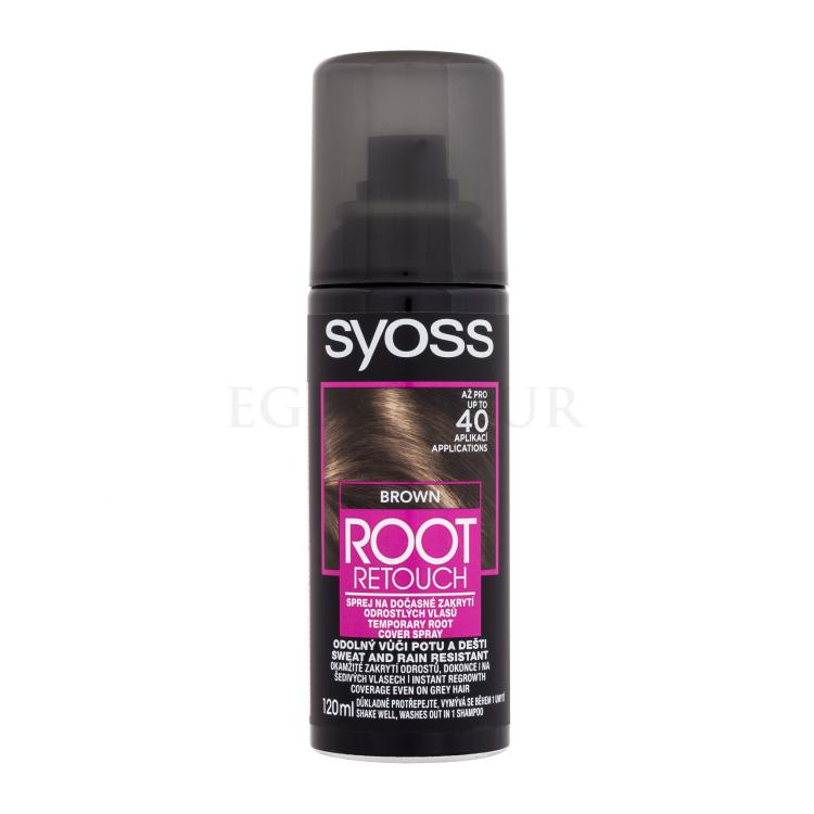 Syoss Root Retoucher Temporary Root Cover Spray Farba do włosów dla kobiet 120 ml Odcień Brown