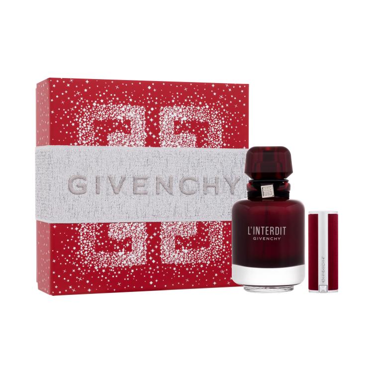 Givenchy L&#039;Interdit Rouge Zestaw Edp 50 ml + Pomadka Le Rouge Deep Velvet 1,5 g 37 Rouge Grainé