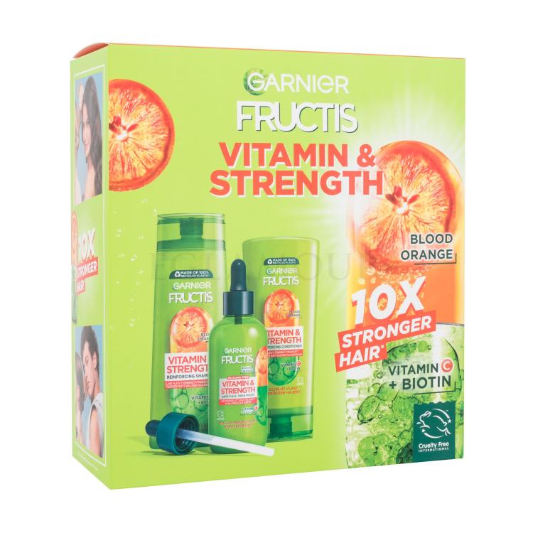 Garnier Fructis Vitamin &amp; Strength Szampon do włosów dla kobiet Zestaw Uszkodzone pudełko