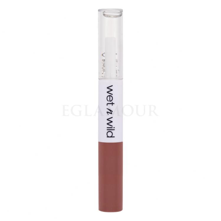 Wet n Wild MegaLast Lock &#039;N&#039; Shine Lip Color + Gloss Pomadka dla kobiet 4 ml Odcień Lotus Petal