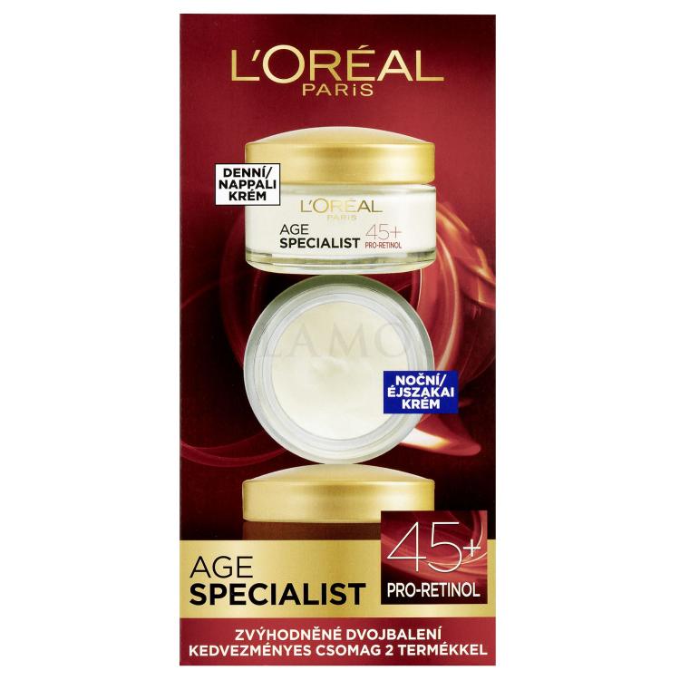 L&#039;Oréal Paris Age Specialist 45+ Zestaw Krem do twarzy na dzień Age Specialist 45 SPF20 50 ml + krem do twarzy na noc Age Specialist 45 50 ml