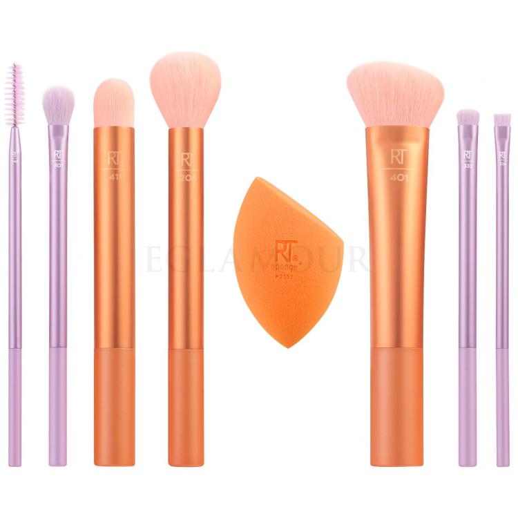 Real Techniques Brushes Level Up Brush + Sponge Set Pędzel do makijażu dla kobiet Zestaw